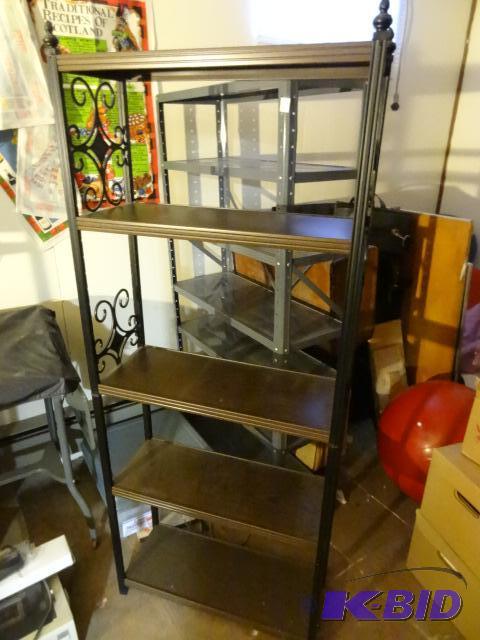 lot 166 image: Metal Shelf Unit 25 X 10 X 62...