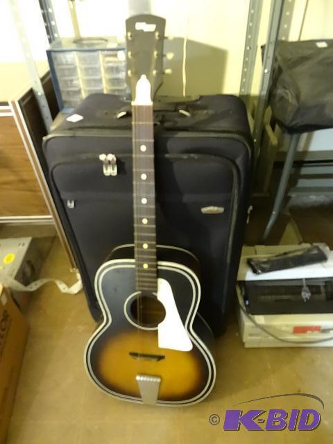 lot 167 image: Galaxy Acoustic Guitar Missing 1 String...