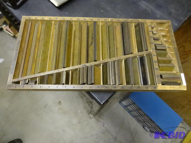 lot 41 image: Brass Type Setter Brass Rule Case...