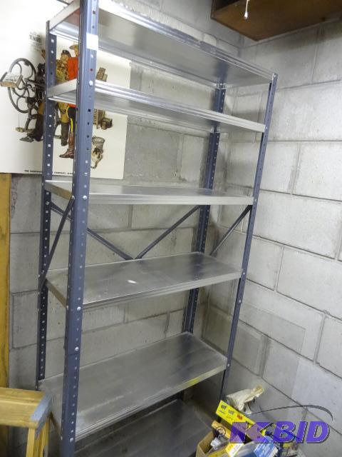 lot 54 image: Metal Shelf Unit 30 X 12 X 66...