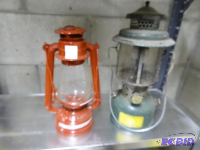 lot 64 image: Kerosene Lamp, Coleman Gas Camping Latern...