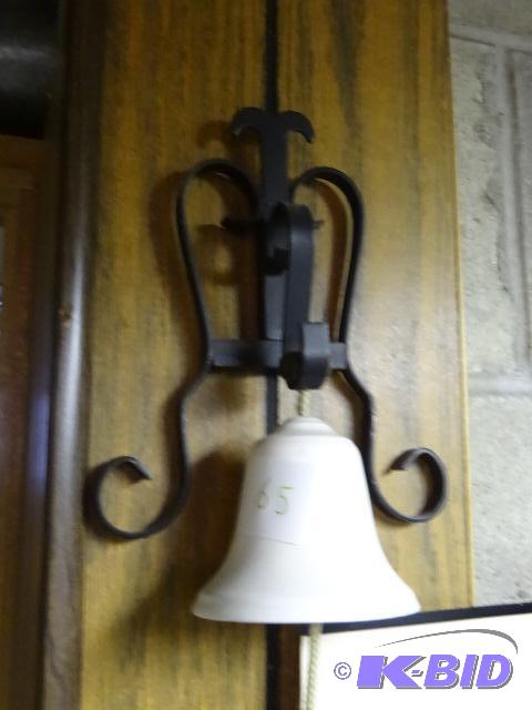 lot 65 image: Wall Hanging Bell, Bell is Ceramic...