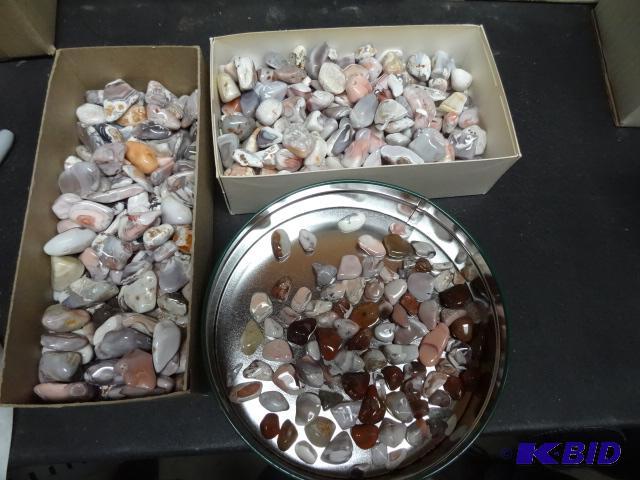 lot 85 image: 3 Containers of Polished Stones...