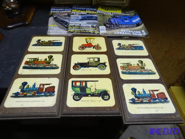lot 99 image: Train Wall Hangings, Model Railroad Magazines...