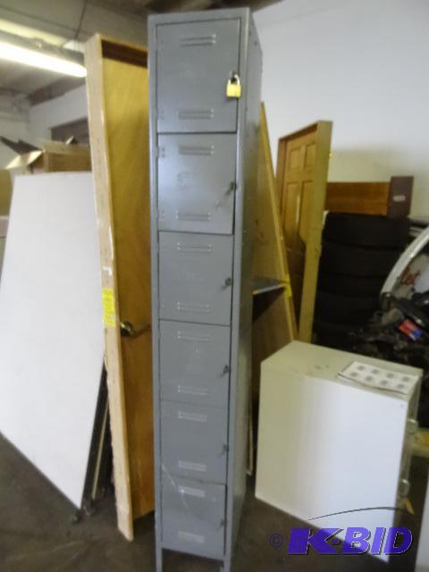 6 door locker. one is locked. 12 x 15 x 80...