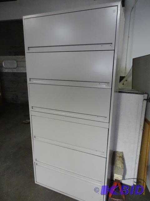 36&quot metal 6 drawer lateral file. Doors f...