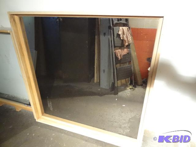 One way see thru glass window with frame...