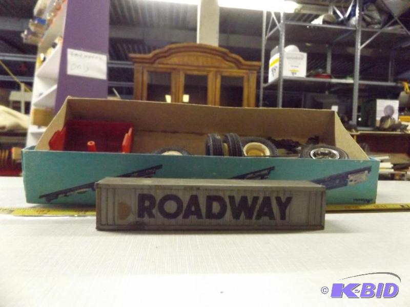 box of parts and pieces, Roadway Cargo Contai...