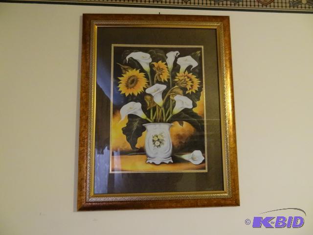 lot 48 image: 2 decorative plant wall hangings. 18 x 23. 1 ...