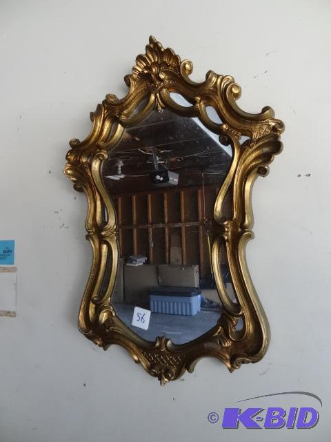 lot 56 image: Wall hanging mirror....
