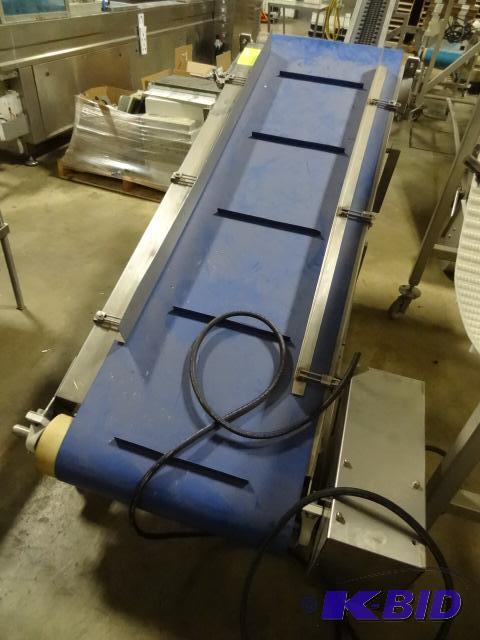 Stainless adjustable height conveyor. 24 x 84...