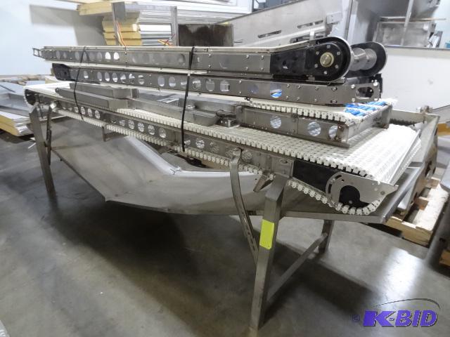 Stainless belt conveyor. 2 extras for parts. ...