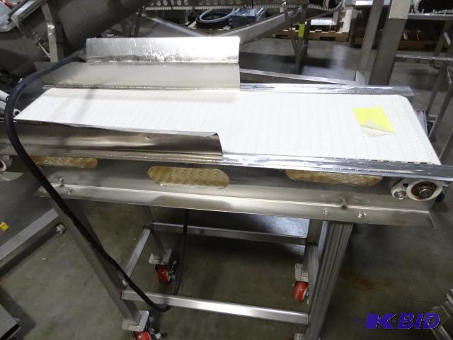 Stainless belt conveyor. 12 x 48. 3 phase. On...