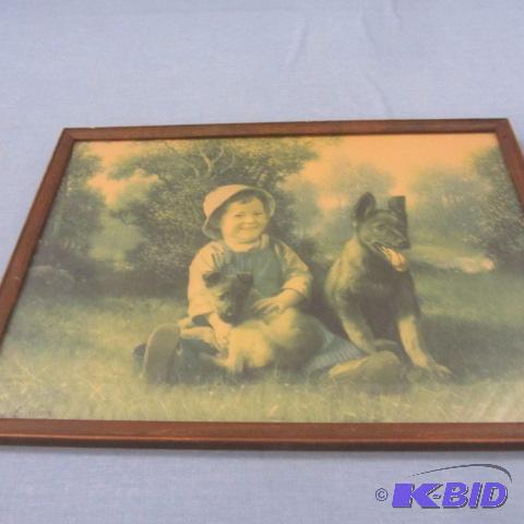 lot 102 image: Vintage Pals Framed Print