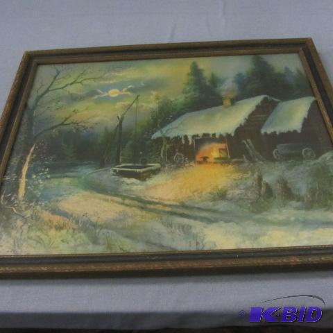 lot 103 image: Blacksmith Forge Framed Print