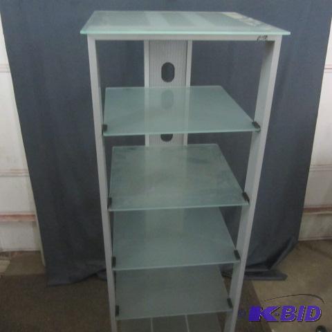 lot 9 image: Glass Shelf Entertainment Stand