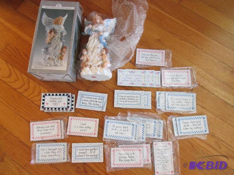 Hand painted angel and magnets with various s...