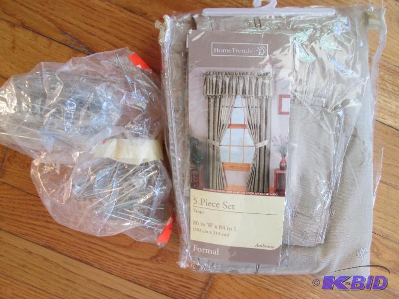 80 x 84 inch 5 pc drape set...