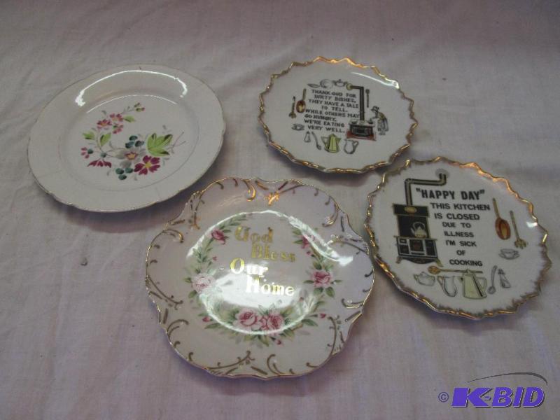 lot of decorative plates...