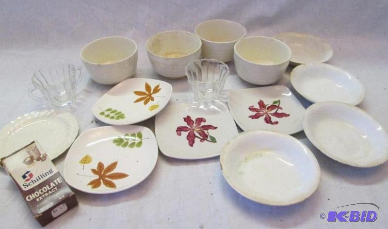 mixed lot of of vintage glass wear and choclo...