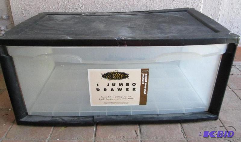 1 black jumbo storage drawer Elight Gold...