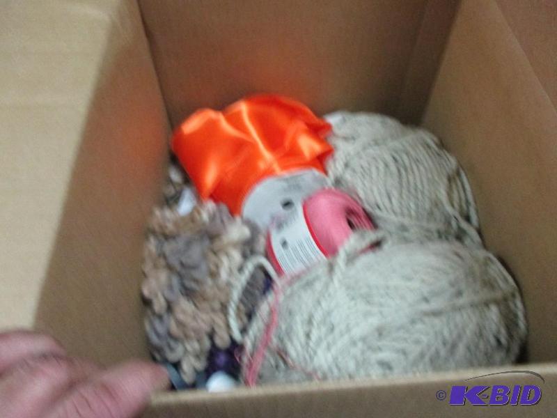 box of sewing stuff...