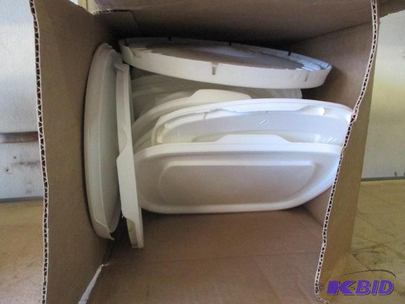 box of pail lids...