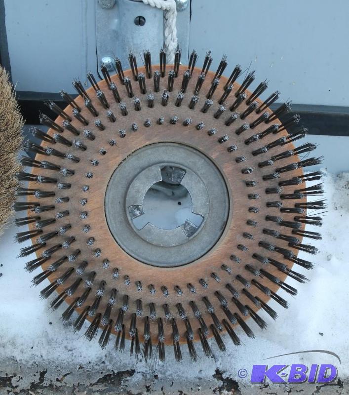 lot 25 image: 12" Scrubbing Disk Steel Brush Disk Heav...