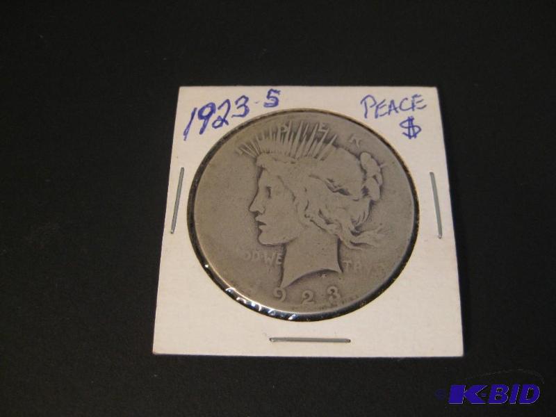 lot 21 image: 1923 S Peace Dollar...