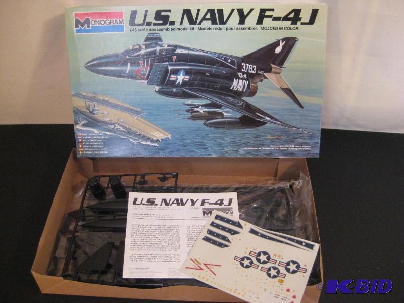 lot 24 image: 1981 U.S. Navy F-4J Monogram Model in Plastic...