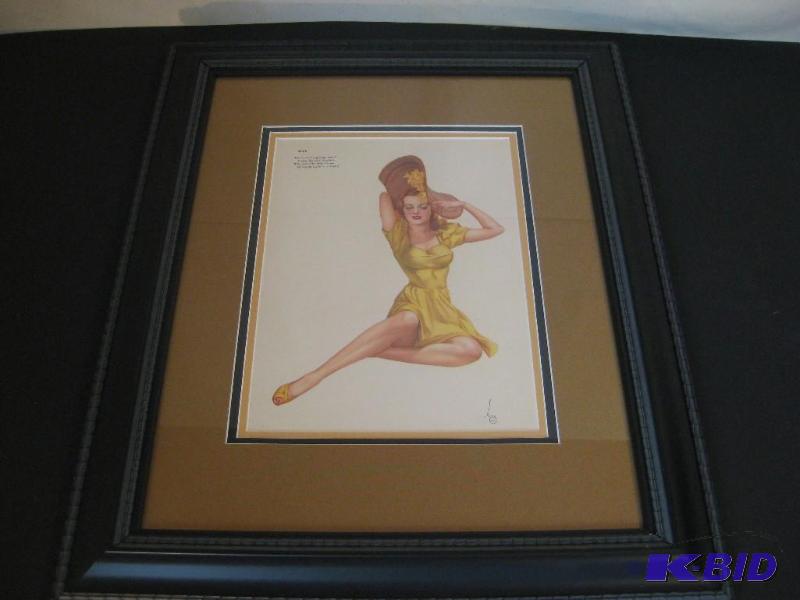 lot 31 image: Framed Authentic Alberto Varga Pinup Girl Pre...