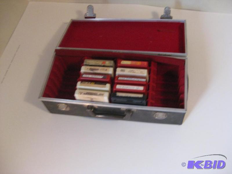 lot 42 image: 10 Vintage 8 Track Tapes With Case...