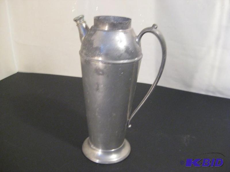 lot 63 image: VERY Old Pewter Watering Pot 13" Tall...