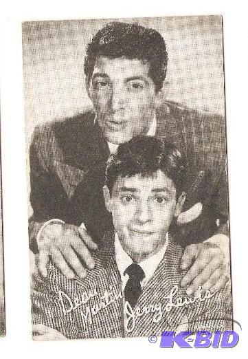 1950,s Jerry Lewis and Dean Martin Arcade Card