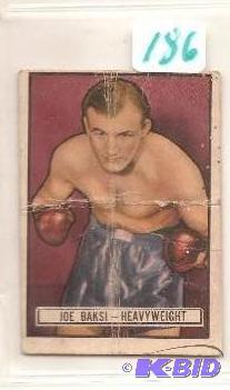 1951 Ringside Boxing Card Joe Baski - Has Creases