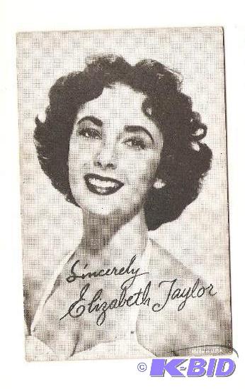 1950s Elizabeth Taylor Arcade Card