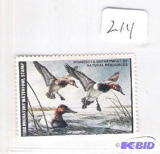 1979 Canvasback Migratory Waterfowl Stamp unused