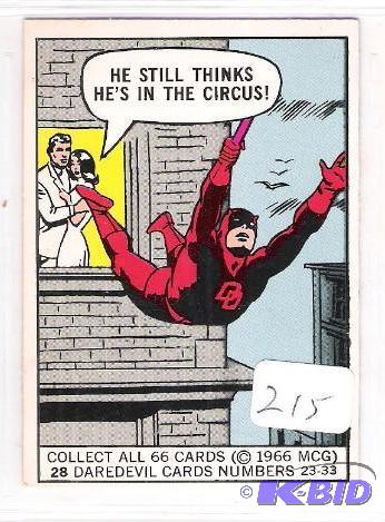 1966 Daredevil Trading Card
