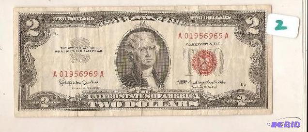 1963 Red Seal United States $2 Note