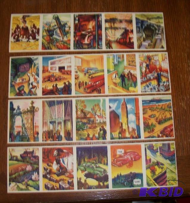 Rare uncut 1940s Coca-Cola Card Set 1-20