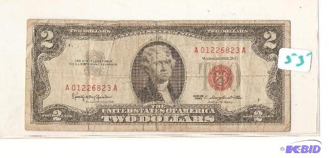 1963 $2 Red Seal United States Note