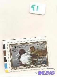 Migratory Waterfowl Stamp 1989 Never Used