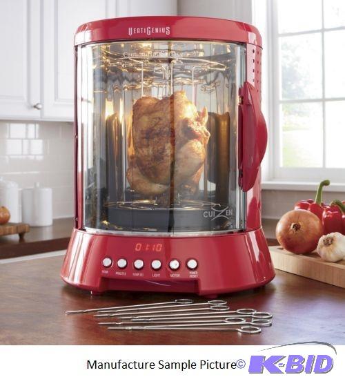 lot 11 image: Vertigenius Vertical Rotisserie - Red - Model...