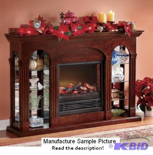 Double Curio Fireplace With Insert Elegant Win It