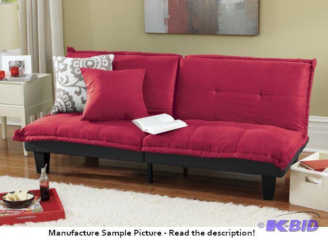 lot 155 image: Red Klik Klak&nbspConvertible Couch - Goes f...
