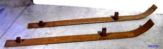 lot 199 image: Pair of Steel Skis - Great to use on an ice h...