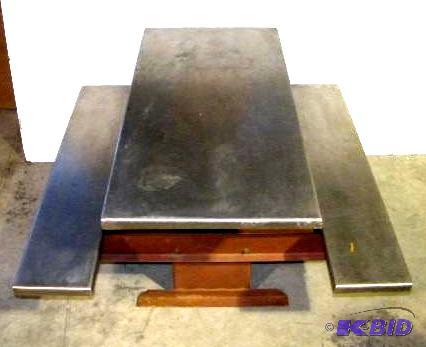 lot 200 image: Stainless Steel Picnic TableBench Set - 48&q...