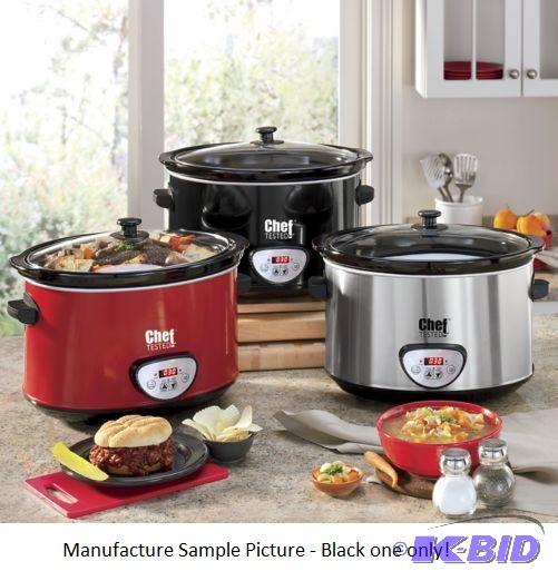 lot 66 image: Chef Tested 8.5 Quart Digital Slow Cooker - B...