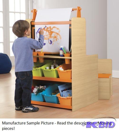 lot 68 image: Pair of 2-in-1 Desk and Easel - Missing piece...