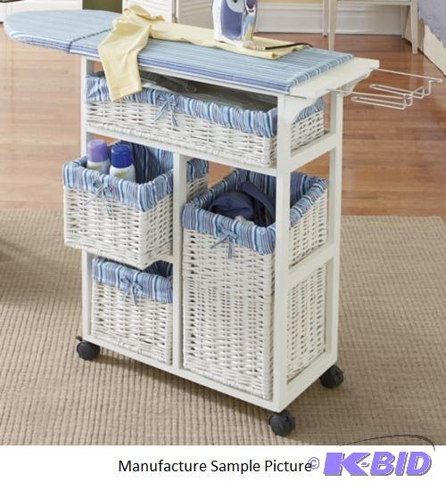 lot 7 image: Double Basket Ironing Table - Just fold the p...